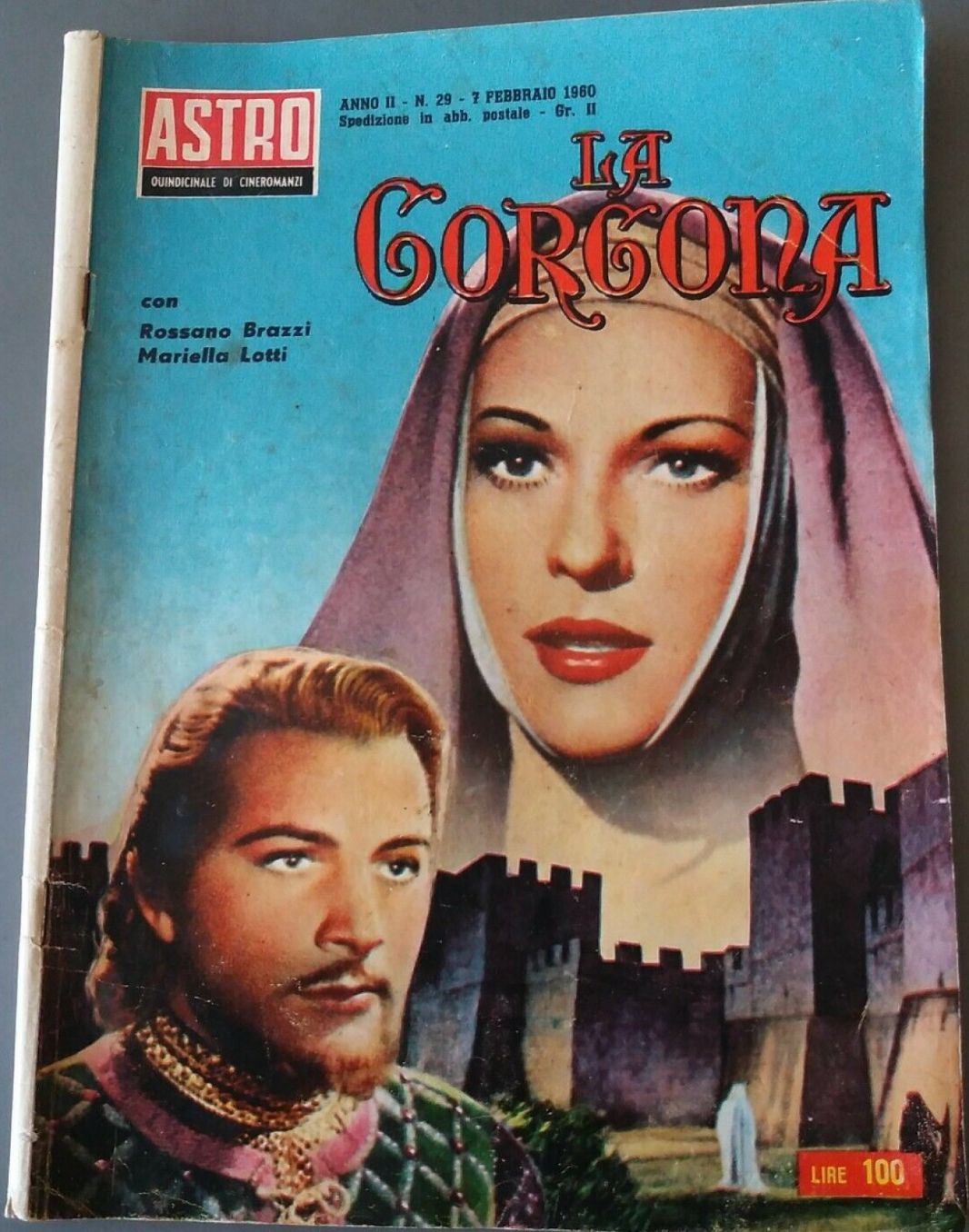 ASTRO ITALY magazine side cover Issue 29 7 February 1960