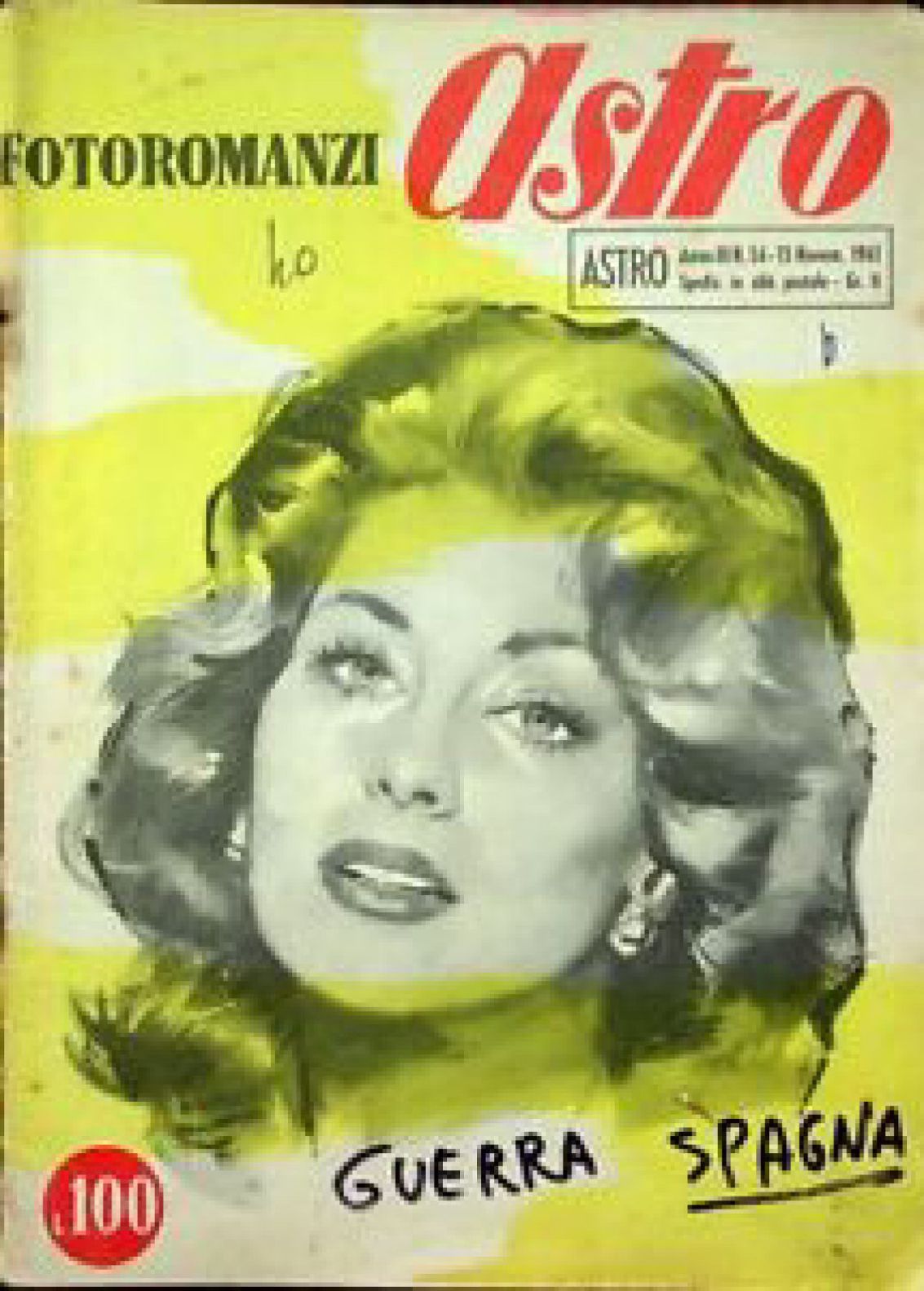ASTRO ITALY magazine side cover Issue 54   1961