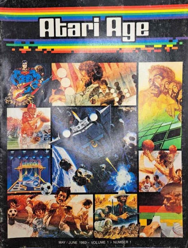 ATARI AGE magazine side cover Issue 1  May/June 1982