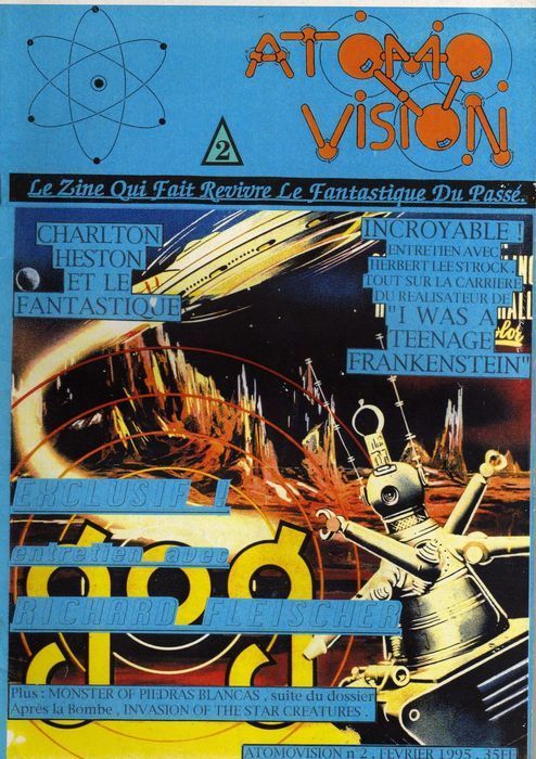 ATOMOVISION magazine side cover Issue 2 February 1995