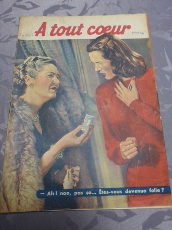 A TOUT COEUR magazine side cover Issue 137 2 June 1949