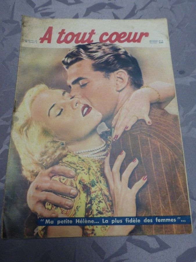 A TOUT COEUR magazine side cover Issue 138 9 June 1949