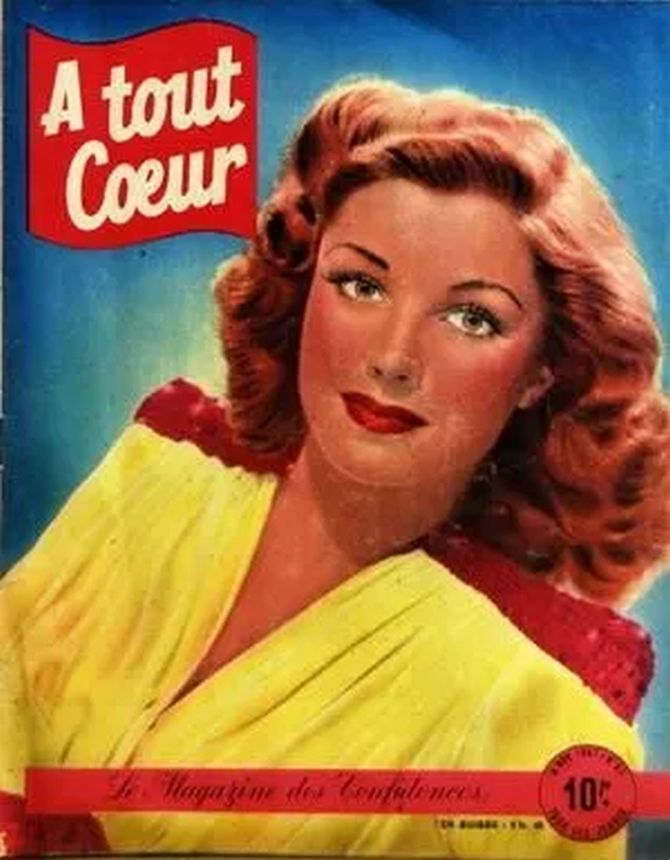 A TOUT COEUR magazine side cover Issue 57 6 November 1947