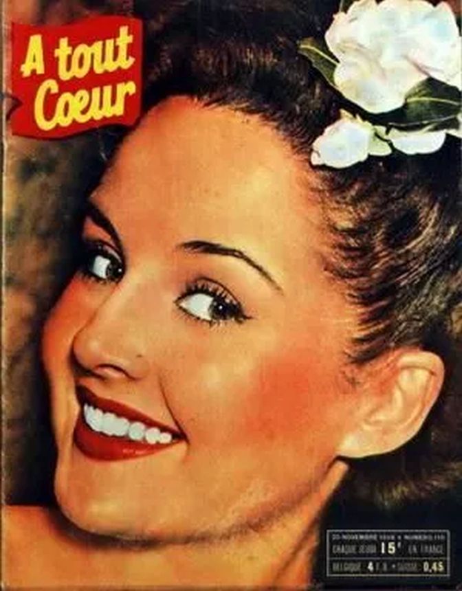 A TOUT COEUR magazine side cover Issue 110 25 November 1948