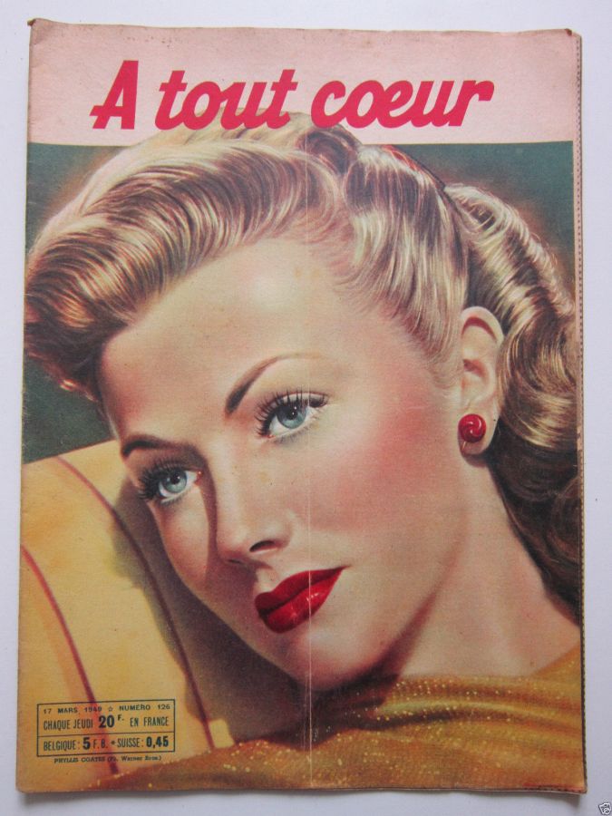 A TOUT COEUR magazine side cover Issue 126 17 March 1949