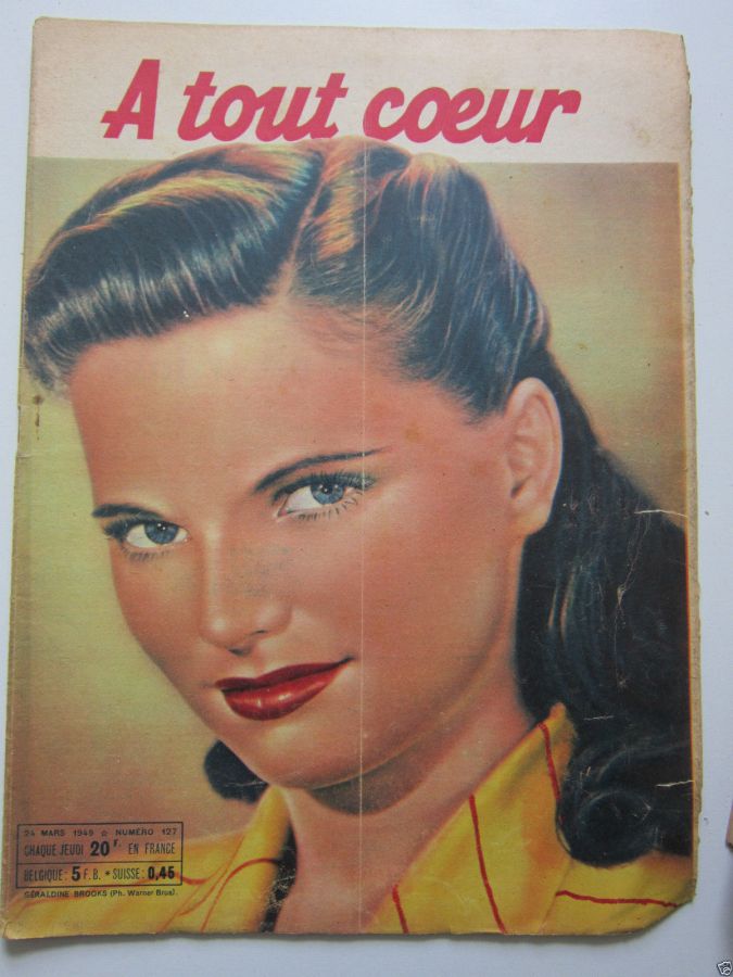 A TOUT COEUR magazine side cover Issue 127 24 March 1949