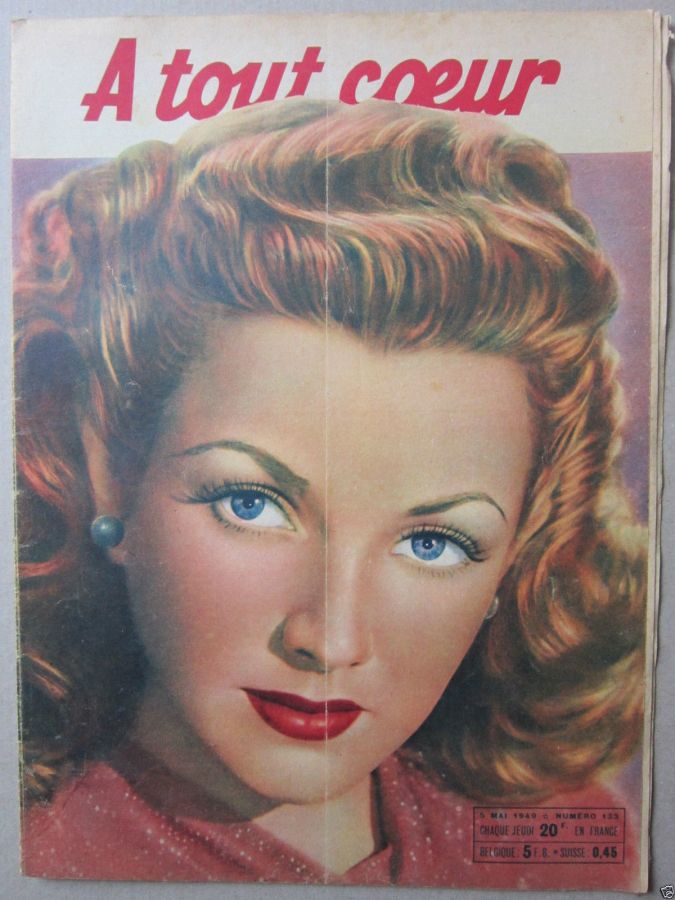 A TOUT COEUR magazine side cover Issue 133 5 May 1949