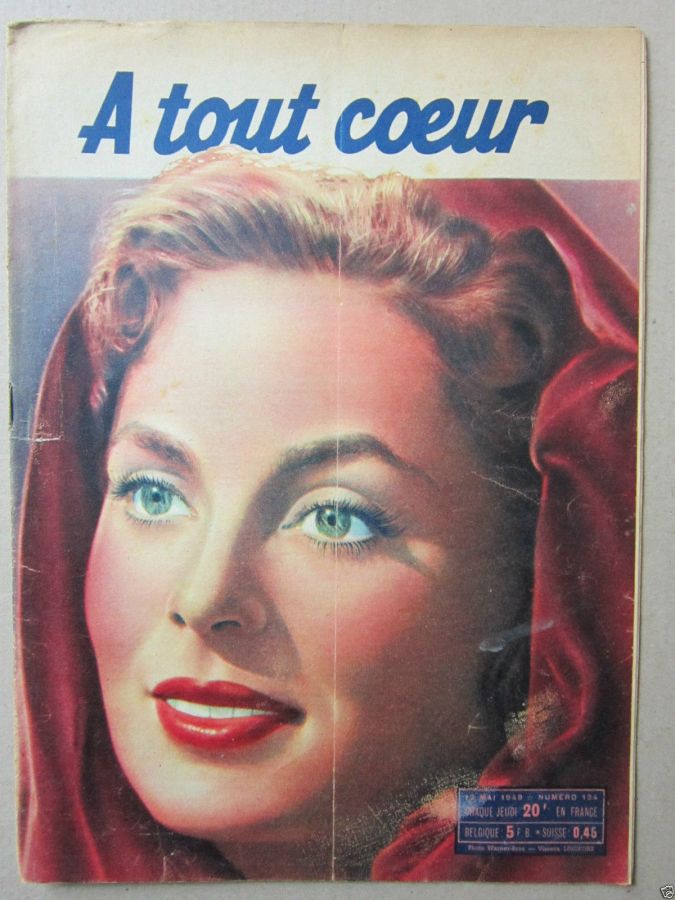 A TOUT COEUR magazine side cover Issue 134 12 May 1949