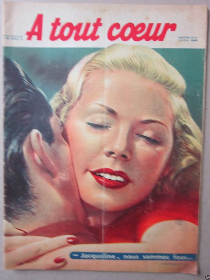 A TOUT COEUR magazine side cover Issue 152 15 September 1949