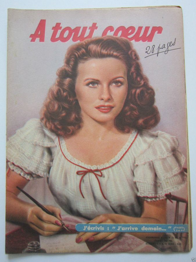 A TOUT COEUR magazine side cover Issue 166 15 December 1949