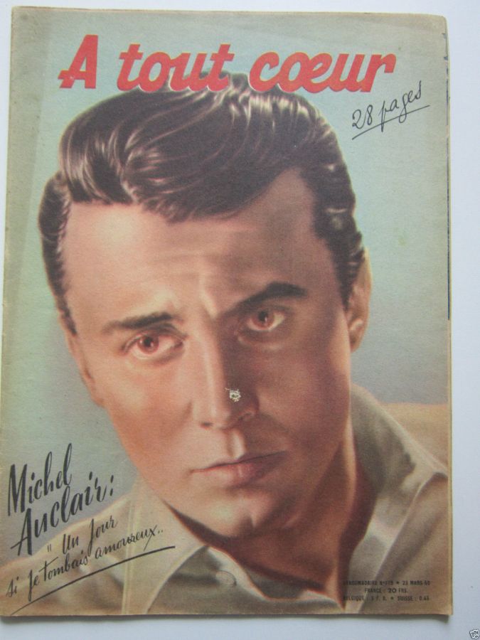 A TOUT COEUR magazine side cover Issue 179 23 March 1950