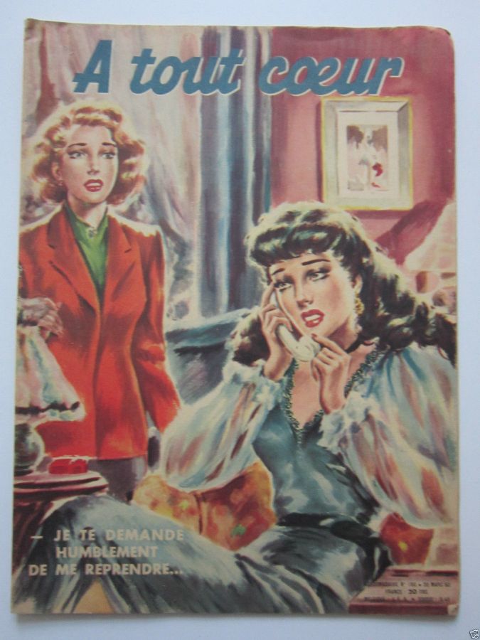 A TOUT COEUR magazine side cover Issue 180 30 March 1950