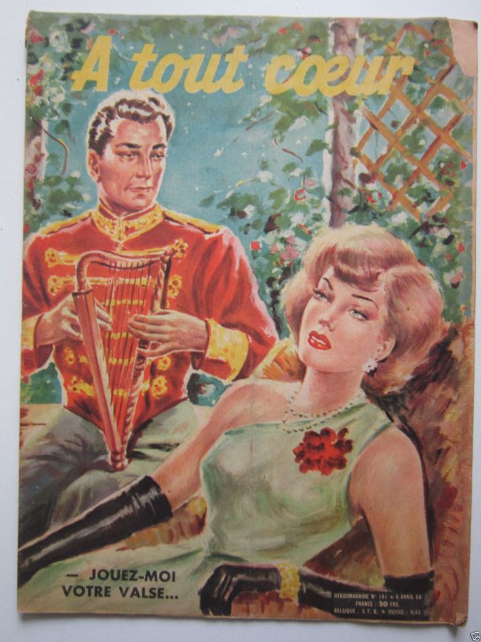 A TOUT COEUR magazine side cover Issue 181 6 April 1950