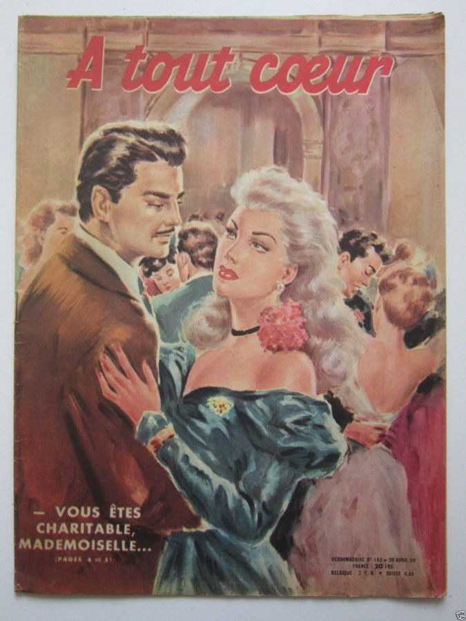 A TOUT COEUR magazine side cover Issue 183 20 April 1950