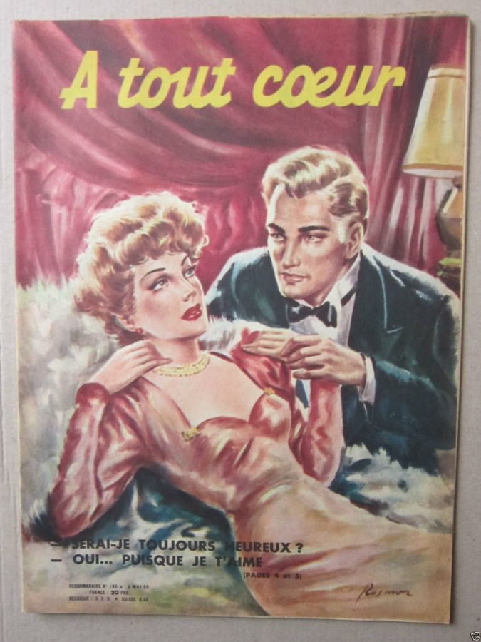 A TOUT COEUR magazine side cover Issue 185 4 May 1950