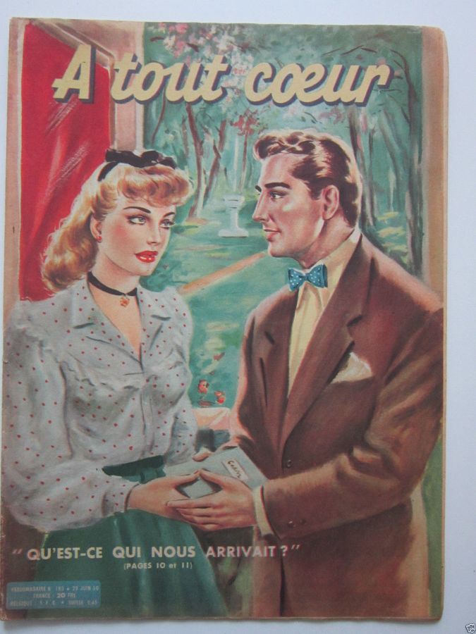 A TOUT COEUR magazine side cover Issue 193 29 June 1950