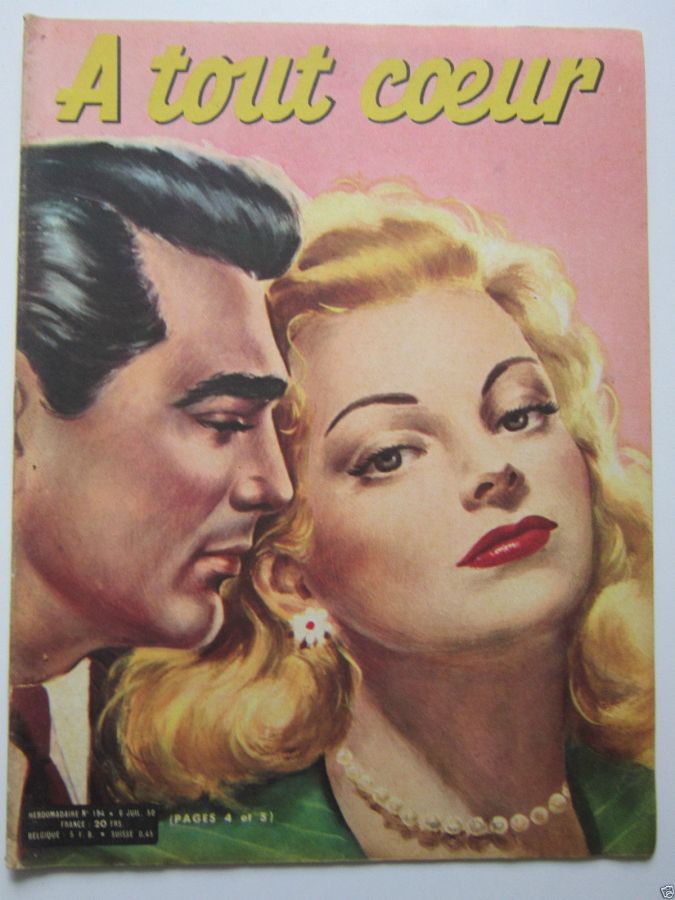 A TOUT COEUR magazine side cover Issue 194 6 July 1950