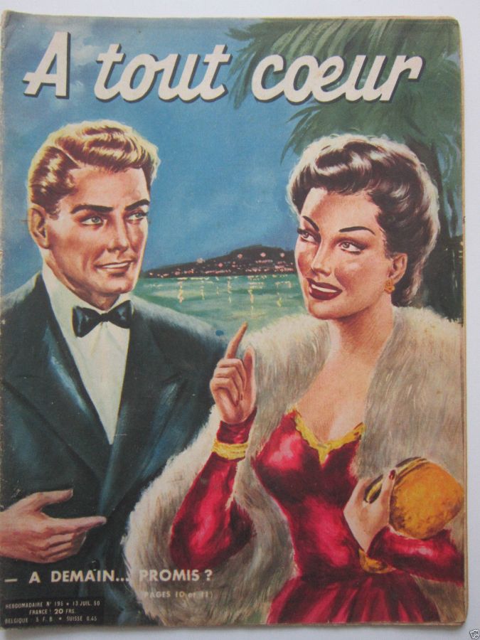 A TOUT COEUR magazine side cover Issue 195 13 July 1950