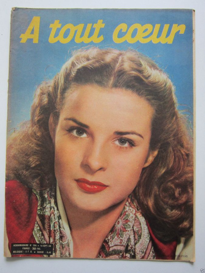 A TOUT COEUR magazine side cover Issue 204 14 September 1950