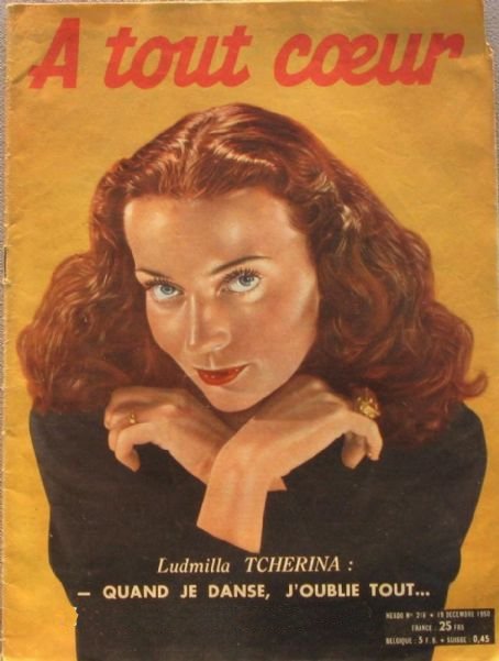 A TOUT COEUR magazine side cover Issue 218 19 December 1950