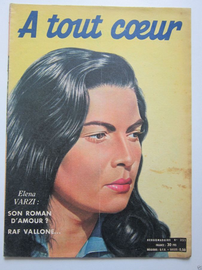 A TOUT COEUR magazine side cover Issue 251 7 August 1951