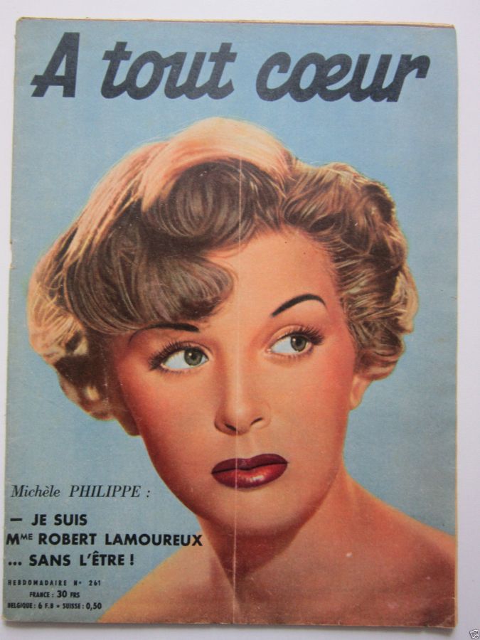 A TOUT COEUR magazine side cover Issue 261 16 October 1951