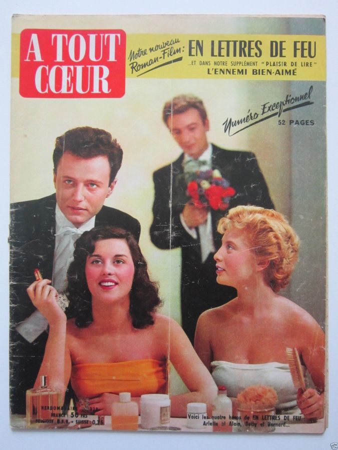 A TOUT COEUR magazine side cover Issue 338 7 April 1953