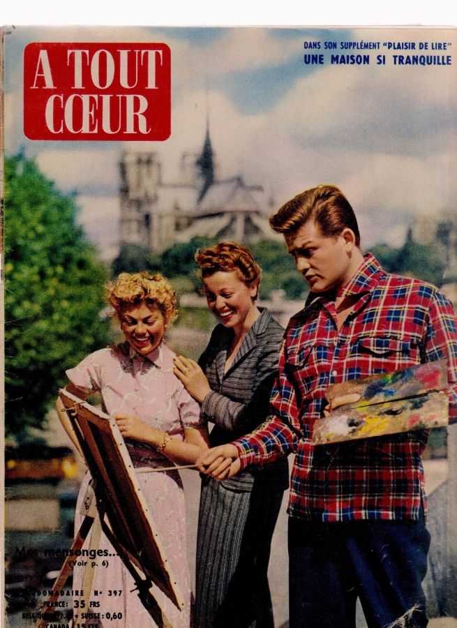 A TOUT COEUR magazine side cover Issue 397  1954