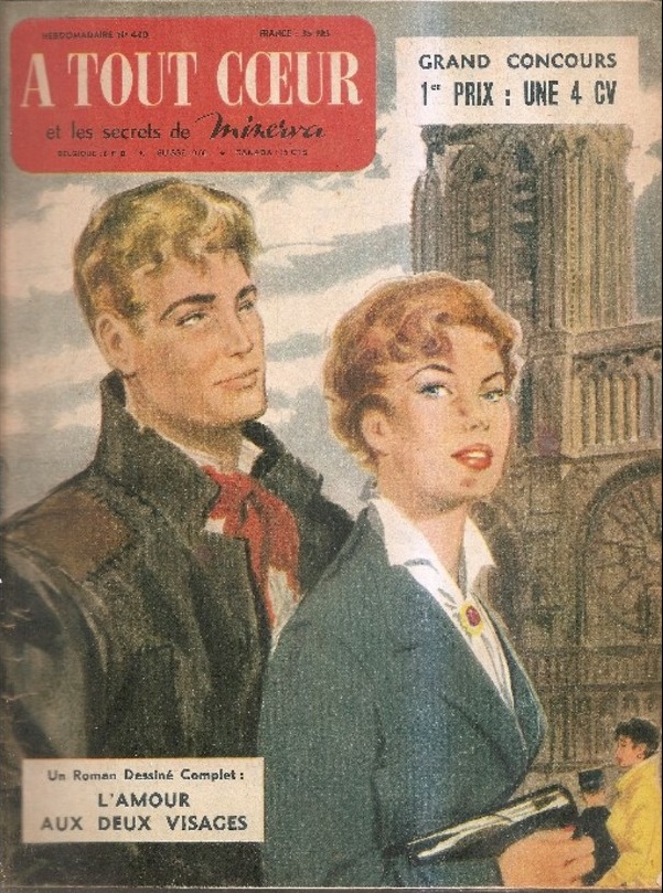 A TOUT COEUR magazine side cover Issue 440  1955