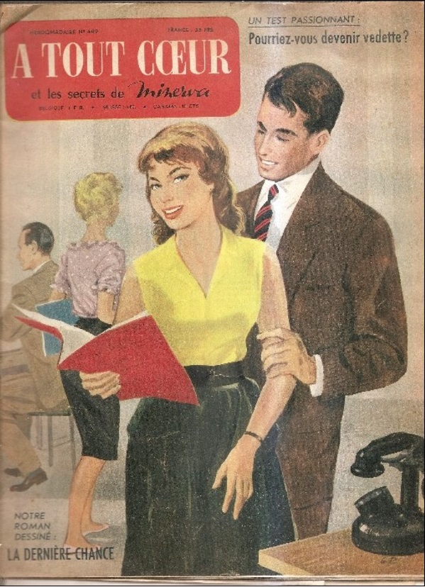 A TOUT COEUR magazine side cover Issue 449  1955