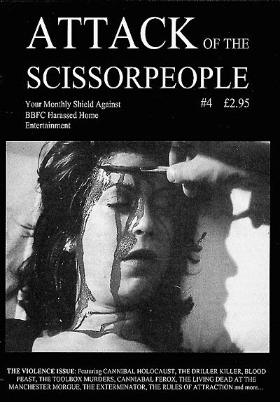 ATTACK OF THE SCISSORPEOPLE magazine side cover Issue 4  
