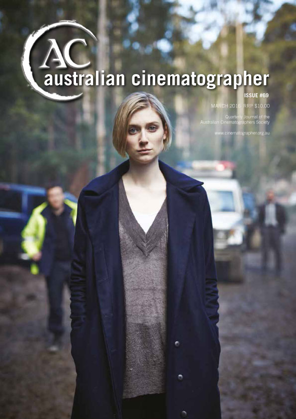 AUSTRALIAN CINEMATOGRAPHER magazine side cover Issue 69  March 2016