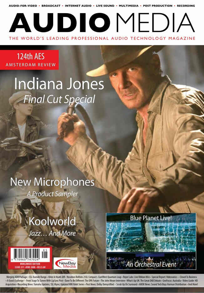 AUDIO MEDIA magazine side cover Issue 211 June 2008