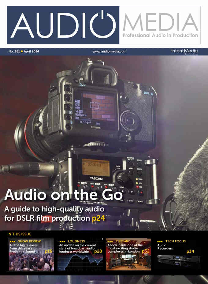 AUDIO MEDIA magazine side cover Issue 281 April 2014