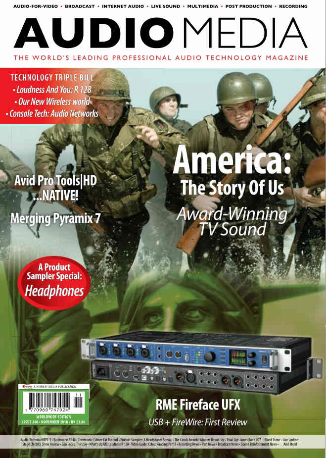 AUDIO MEDIA magazine side cover Issue 240 November 2010