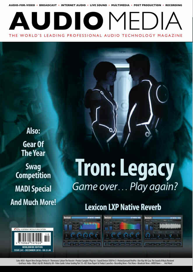 AUDIO MEDIA magazine side cover Issue 241 December 2010