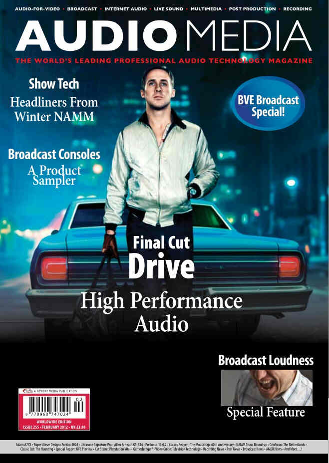 AUDIO MEDIA magazine side cover Issue 255 February 2012