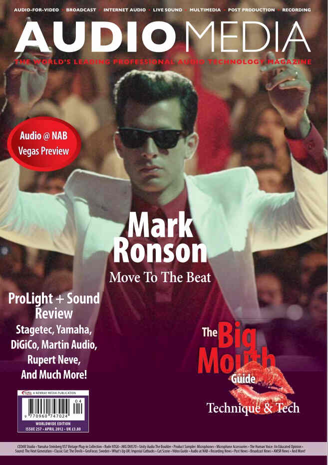 AUDIO MEDIA magazine side cover Issue 257 April 2012