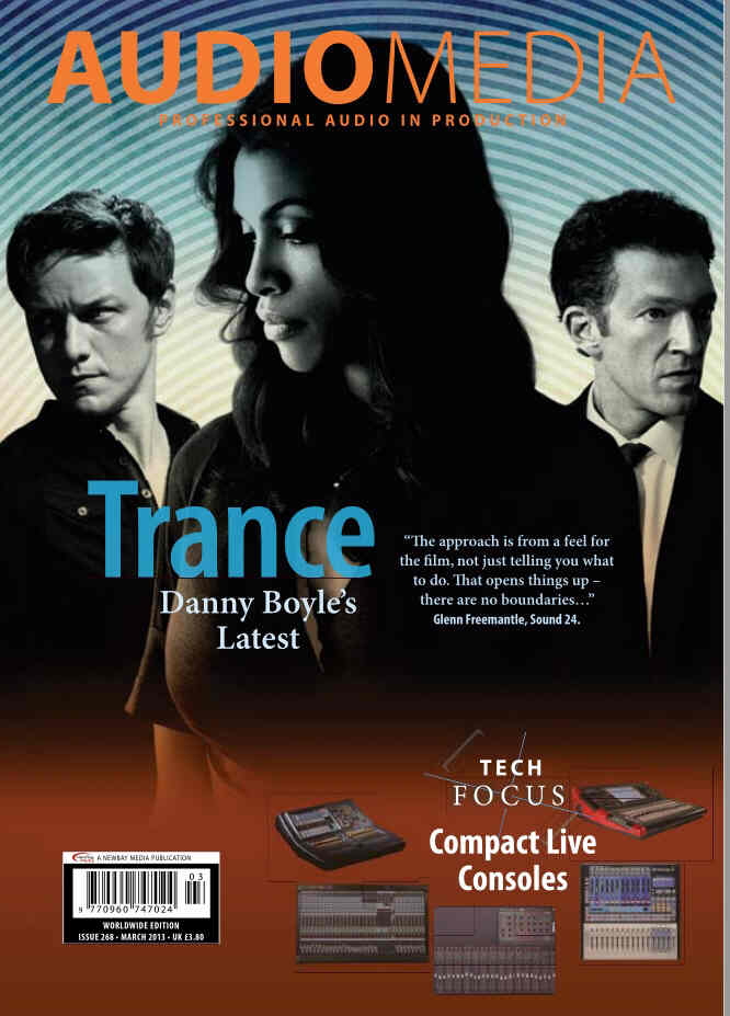 AUDIO MEDIA magazine side cover Issue 268 March 2013