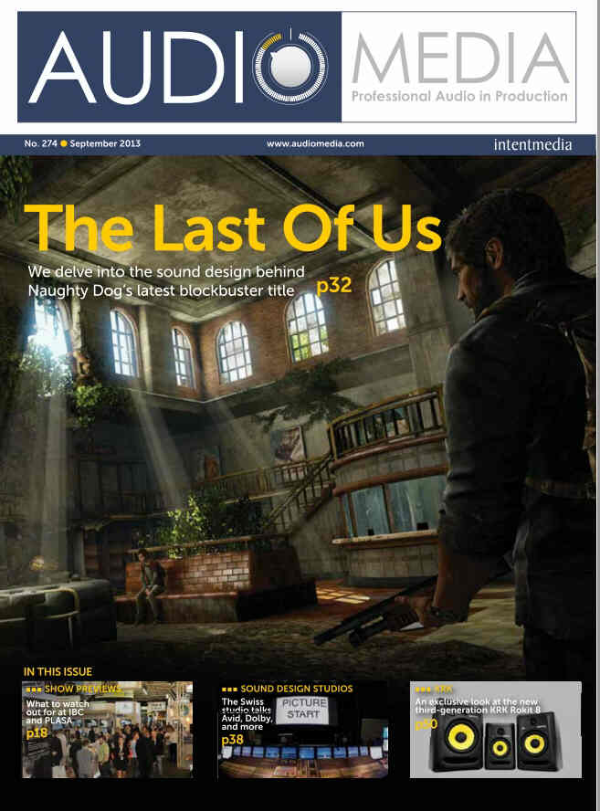 AUDIO MEDIA magazine side cover Issue 274 September 2013