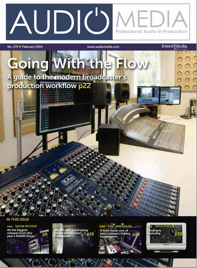 AUDIO MEDIA magazine side cover Issue 279 February 2014