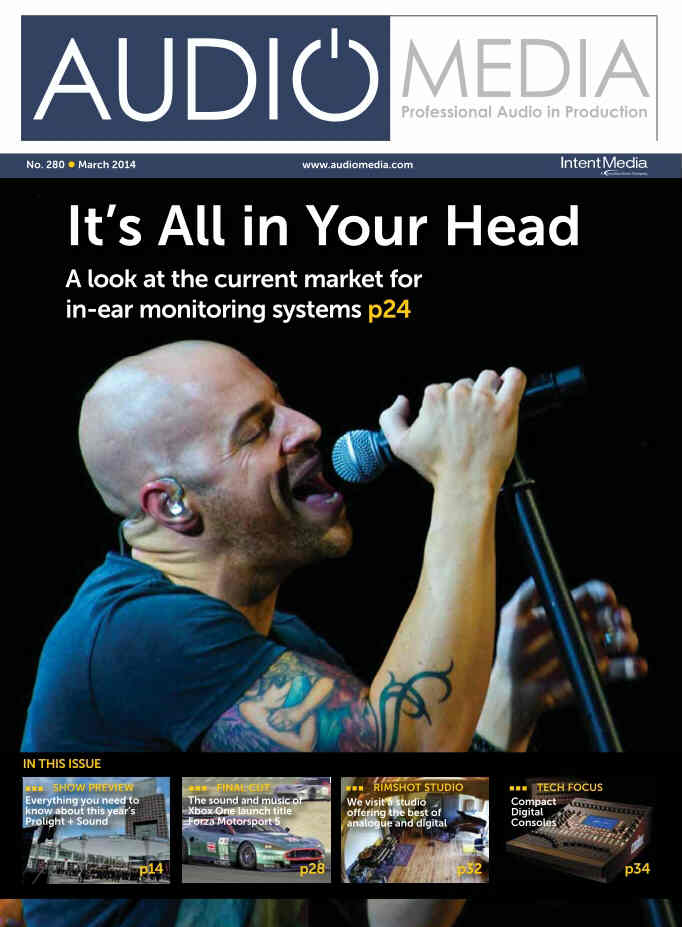 AUDIO MEDIA magazine side cover Issue 280 March 2014