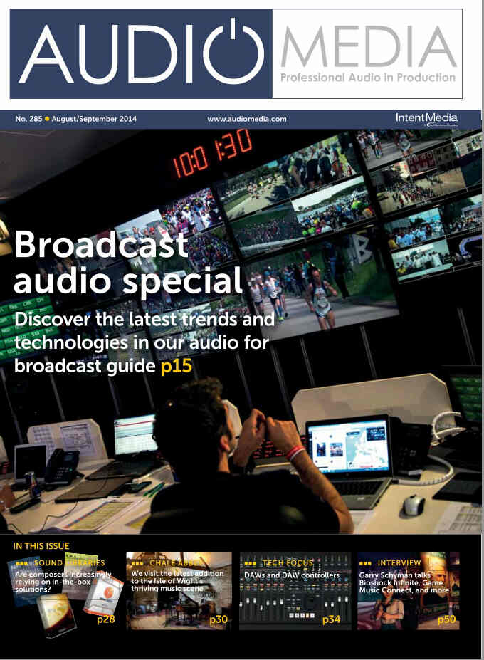 AUDIO MEDIA magazine side cover Issue 285 August/September 2014