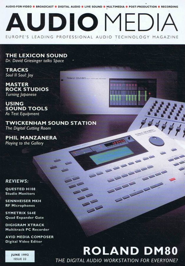 AUDIO MEDIA magazine side cover Issue 22 June 1992