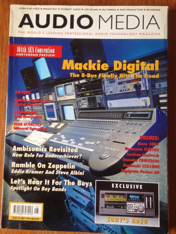 AUDIO MEDIA magazine side cover Issue 90  May 1998
