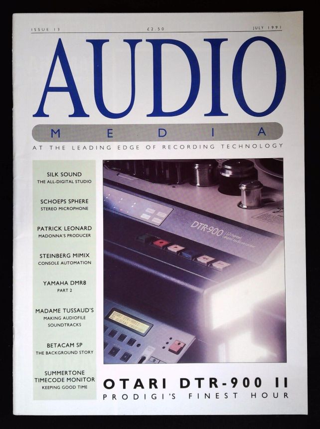AUDIO MEDIA magazine side cover Issue 13  July 1991