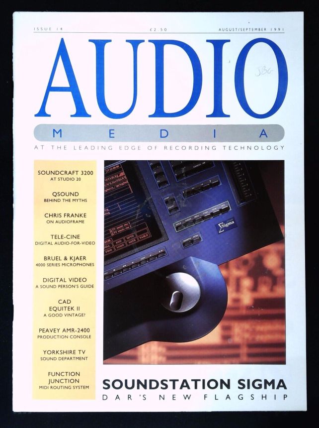 AUDIO MEDIA magazine side cover Issue 14  August/September 1991