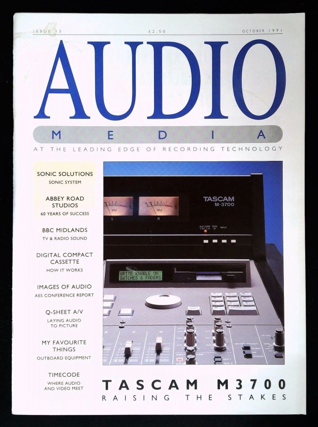 AUDIO MEDIA magazine side cover Issue 15  October 1991