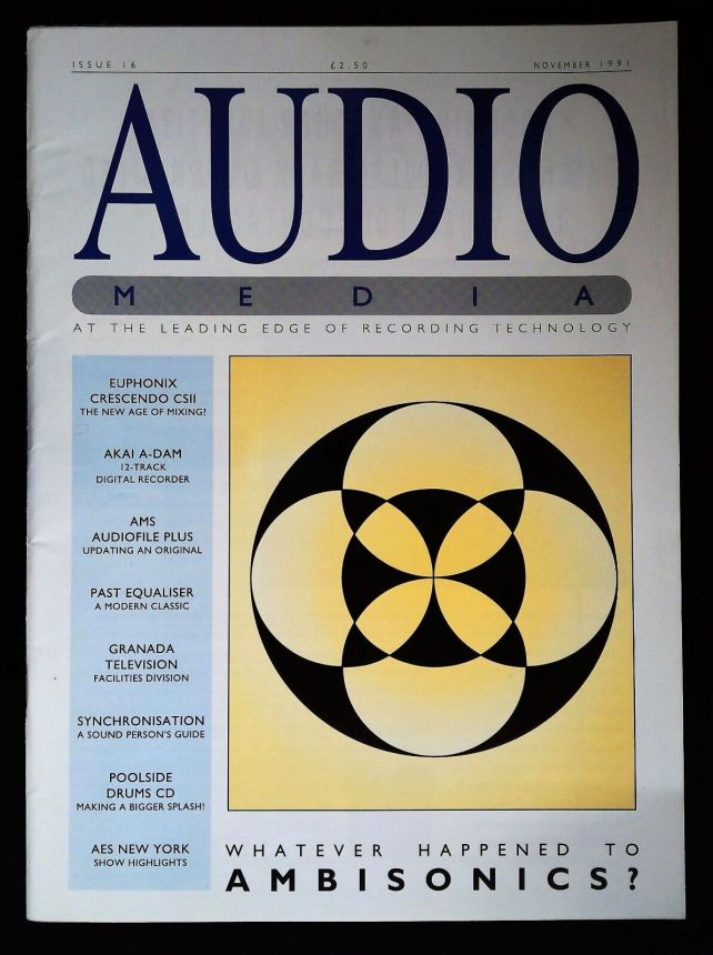 AUDIO MEDIA magazine side cover Issue 16  November 1991