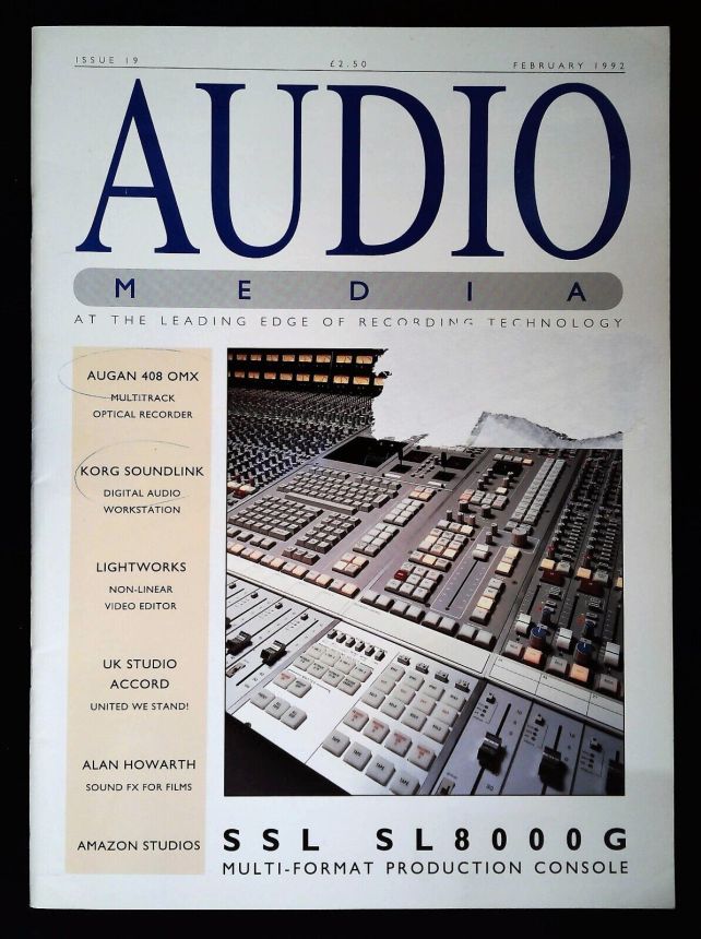 AUDIO MEDIA magazine side cover Issue 19  February 1992